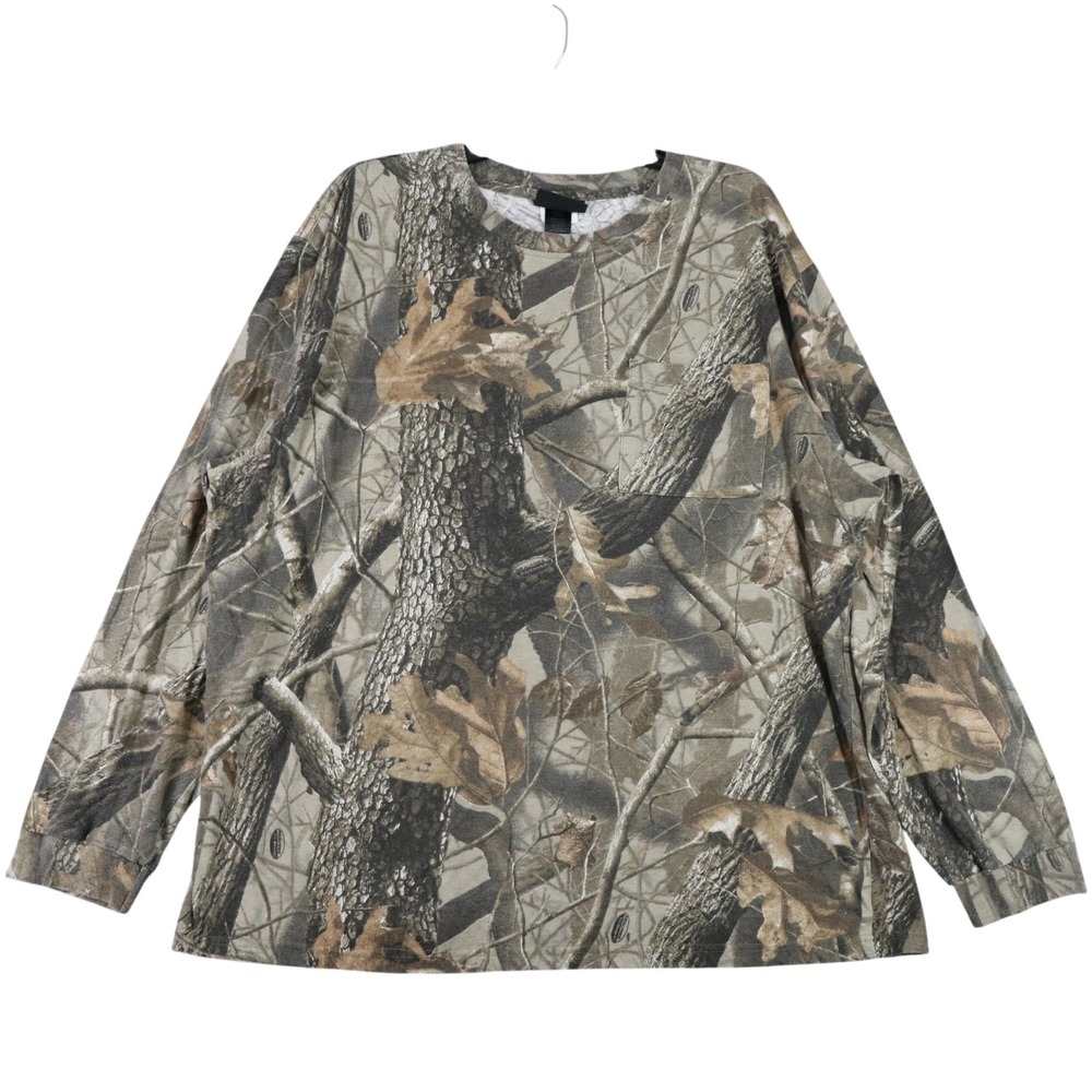 Winchester Rugged Sportsman Camo Long Sleeve Pocket Tee Men XXL Realtree Harwood